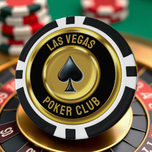 Black & Gold Coin Las Vegas Poker Club Chips