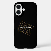 Black Gold College Varsity Monogram Initials