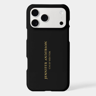 Black Gold Colors Professional Trendy Modern Plain