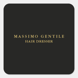 Black Gold Colour Professional Trendy Square Sticker