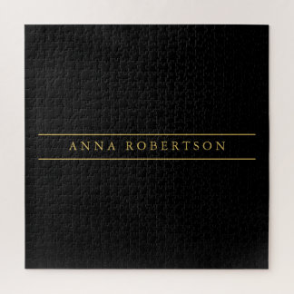 Black Gold Colours Professional Chic Minimalist Jigsaw Puzzle