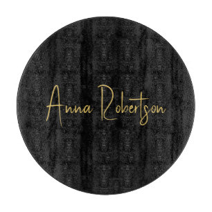 Black Gold Colours Professional Trendy Calligraphy Cutting Board