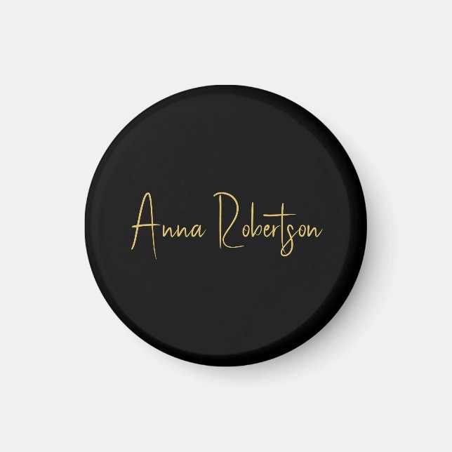 Black Gold Colours Professional Trendy Calligraphy Magnet (Front)