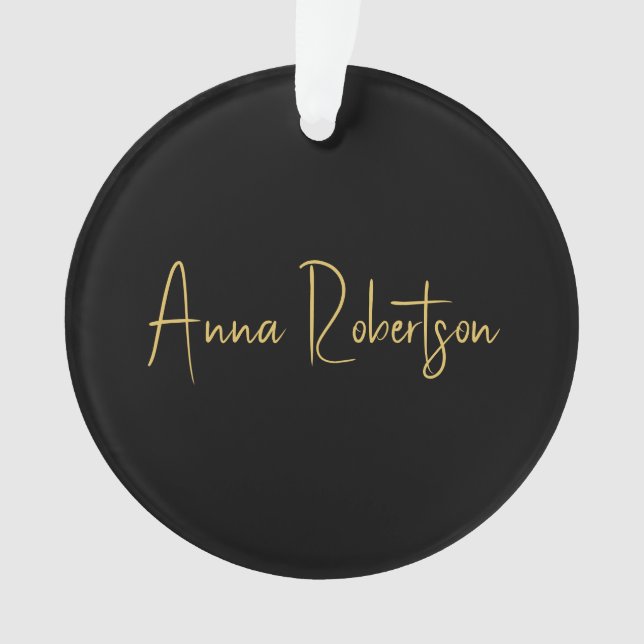 Black Gold Colours Professional Trendy Calligraphy Ornament (Front)