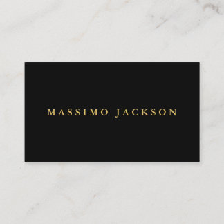 Black Gold Colours Professional Trendy Minimalist Enclosure Card