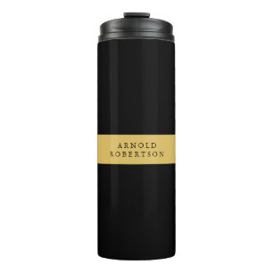 Black Gold Colours Professional Trendy Minimalist Thermal Tumbler