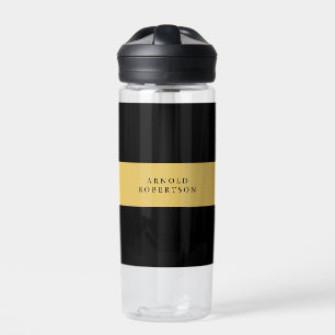 Black Gold Colours Professional Trendy Minimalist Water Bottle