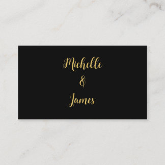 Black & Gold Colours Professional Trendy Modern Enclosure Card
