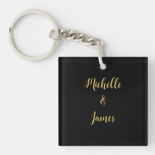Black & Gold Colours Professional Trendy Modern Key Ring