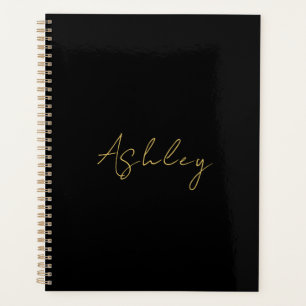 Black Gold Colours Professional Trendy Modern Name Planner