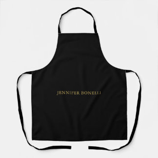 Black Gold Colours Professional Trendy Modern Plai Apron