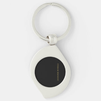 Black Gold Colours Professional Trendy Modern Plai Key Ring