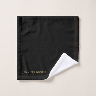 Black Gold Colours Professional Trendy Modern Plai Wash Cloth