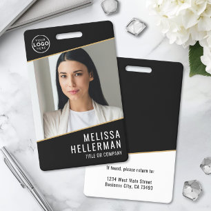 Black Gold Company Logo Employee ID Badge