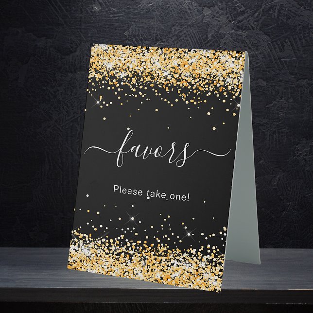 Black gold confetti guest favors (Creator Uploaded)