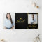 Black Gold Confetti Photo Graduation Announcement
