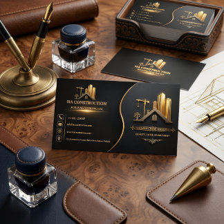 Black Gold Contractor Business Card