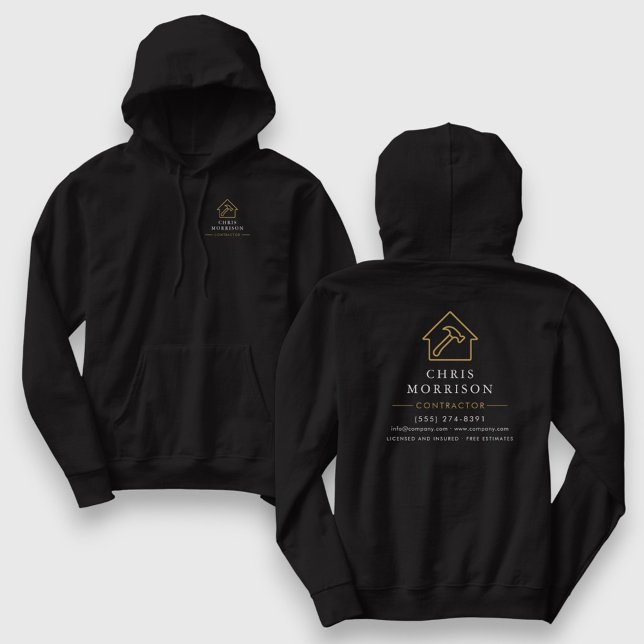 Black Gold Contractor Home Repair Work Hoodie (Creator Uploaded)