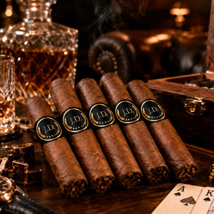 Black & Gold Custom Cigar Bands