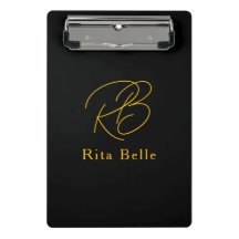 Black Gold Custom Name Elegant
