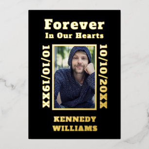 Black Gold Custom Photo Forever In Our Hearts