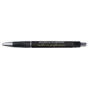 Black Gold Custom Script Business Profession Title