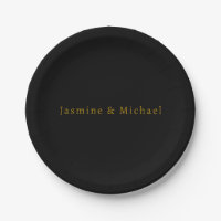 Black & Gold Cute Minimalist Own Name