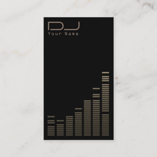 Black gold dark elegant modern musical business card (Front)