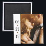 Black & Gold Date | Custom Photo Wedding Magnet<br><div class="desc">Create your own "Black & Gold Date | Custom Photo Wedding" theme by Eugene Designs.</div>