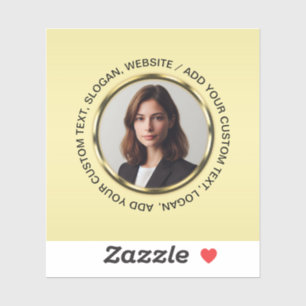 Black & gold design, Logo or Photo in gold circle,