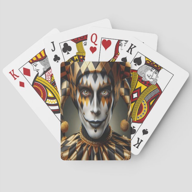 Black Gold Diamond Joker Classic Playing Cards 2 (Back)