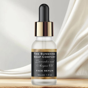 Black & gold dropper / essential oil bottle label