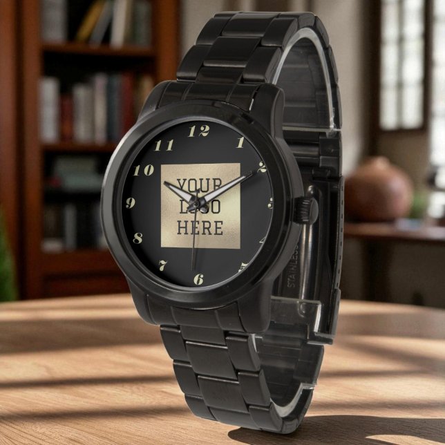 Black Gold Elegant Classic Business Logo Watch (Creator Uploaded)