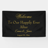Black & Gold Elegant Happily Ever After Wedding 