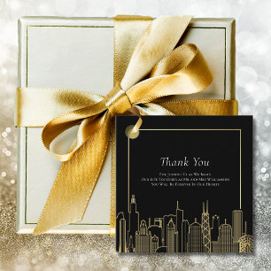 Black Gold Elegant Las Vegas Destination Wedding Favour Tags