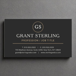 Black Gold Elegant Luxury Minimalist Professional  Business Card