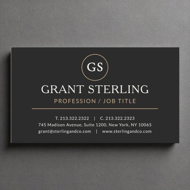 Black Gold Elegant Luxury Minimalist Professional  Business Card (Creator Uploaded)