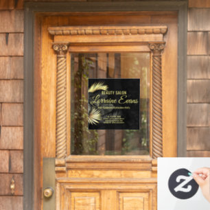 Black Gold Elegant Window Cling