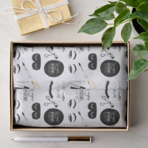 Black Gold Eyelashes Glam Birthday Tissue Paper