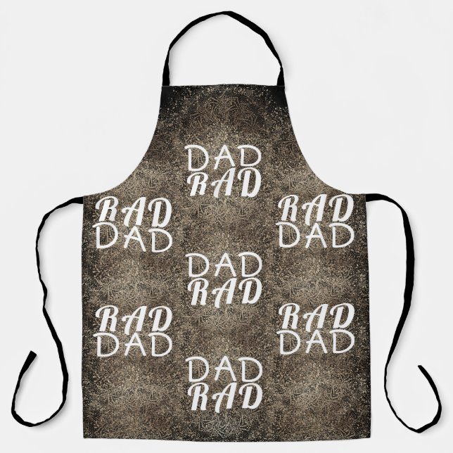 Black Gold Festive | RAD DAD | Father's Day Apron (Front)
