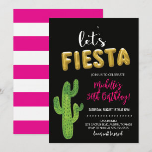Black & Gold Fiesta Invitation