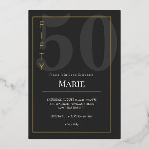 Black & Gold Fifty/50th Birthday Celebration