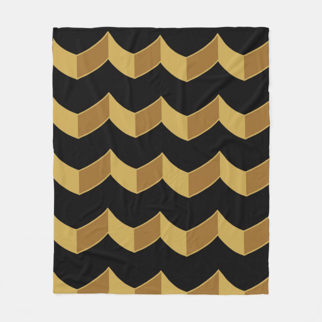 Black Gold Fleece Blanket (Front)