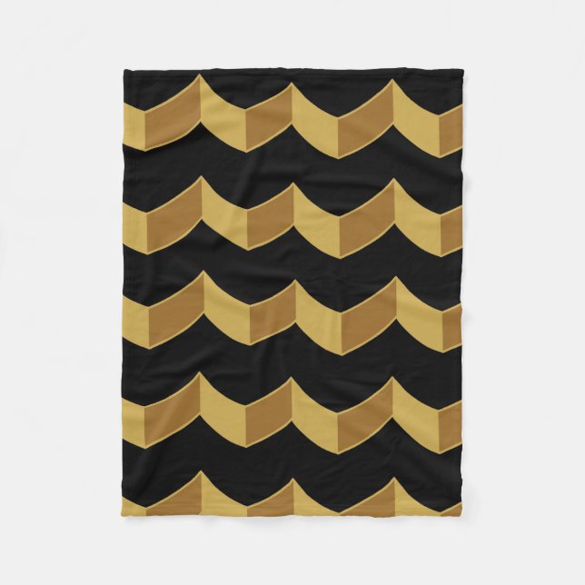Black Gold Fleece Blanket (Front)