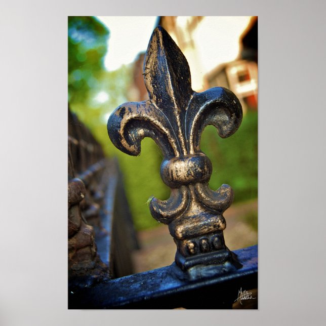 Black & Gold (Fleur de Lis) [Art Print] Poster (Front)