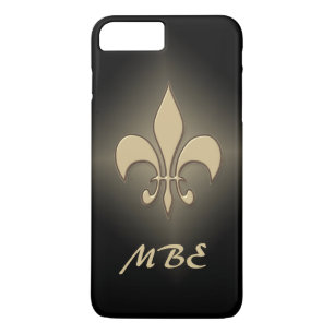 Black Gold Fleur de Lis iPhone 8 Plus/7 Plus Case
