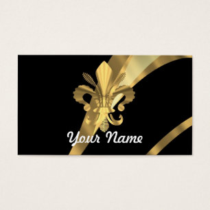 Black & gold fleur de lys