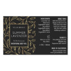 Black & Gold Floral 4 OZ Cosmetic Bottle Label