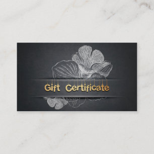 Black Gold Floral Salon Boutique Gift Certificate