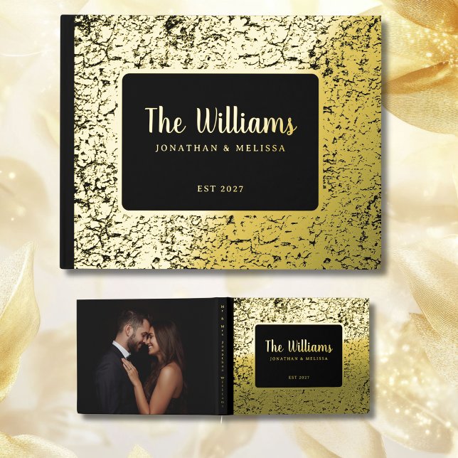Black Gold Foil Guest Book Photo Guestbook Texture (Creator Uploaded)